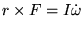 $\displaystyle r \times F = I \dot{\omega}$